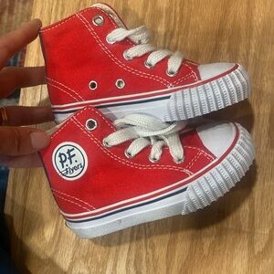 Size 5 toddler red high top P.F. Flyers